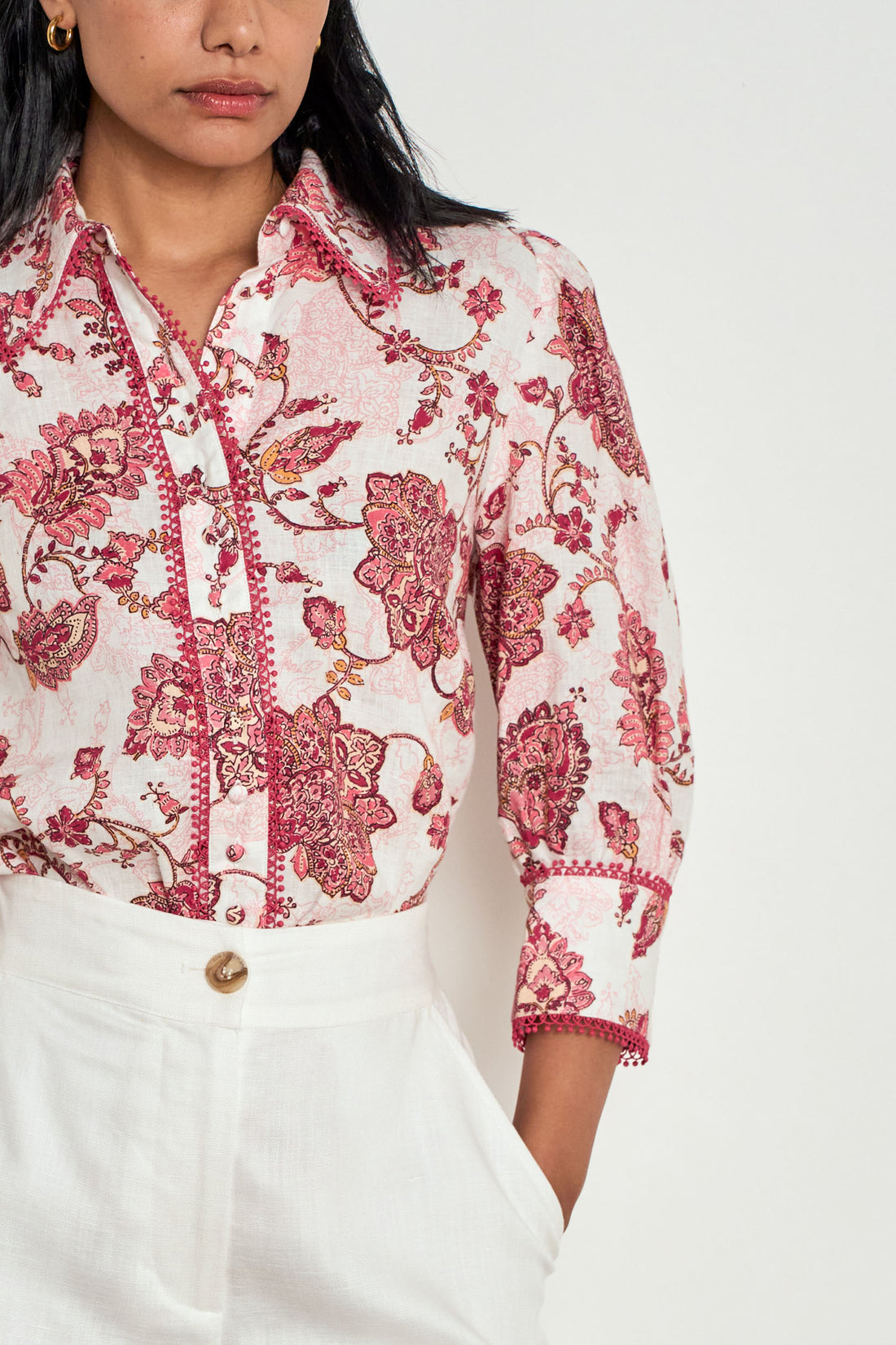 Zoe Kratzmann | Serenade Top | Rose Paisley