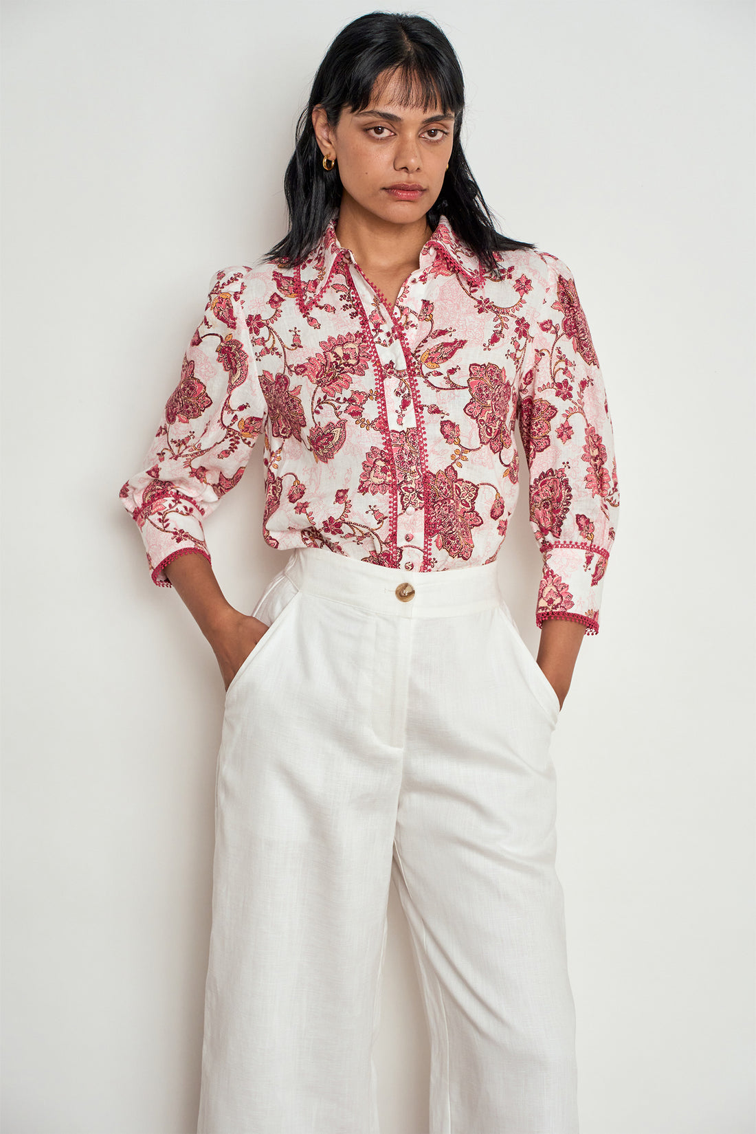 Zoe Kratzmann | Serenade Top | Rose Paisley