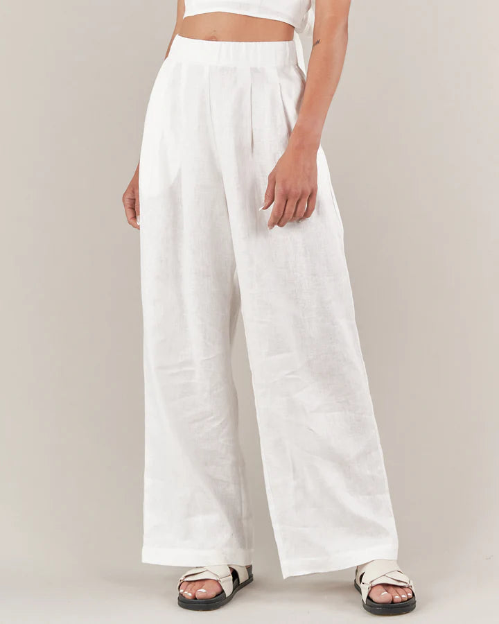 Cancun Linen Pant - White