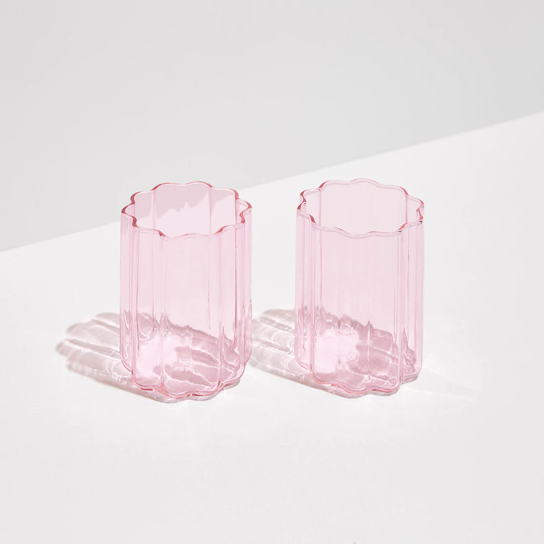 Wave Glasses Set of 2 - Pink